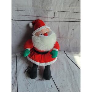 Vintage International Silver Co Santa Clause Nylon 9 Inch Stuffed Plush Doll